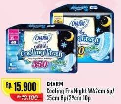 Promo Harga Charm Extra Comfort Cooling Fresh Wing 42cm, Wing 35cm, Wing 29cm 6 pcs - Alfamart