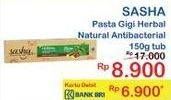 Promo Harga SASHA Toothpaste Halal Antibacterial 150 gr - Indomaret
