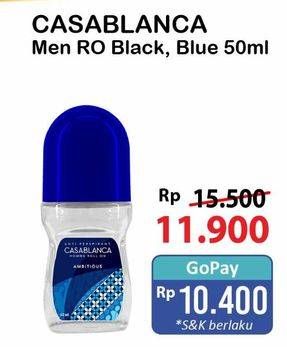 Promo Harga Casablanca Men Roll On Blue, Black 50 ml - Alfamart