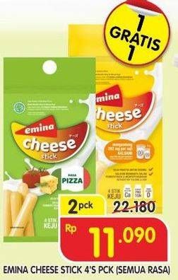 Promo Harga EMINA Cheese Stick All Variants per 2 pouch 4 pcs - Superindo