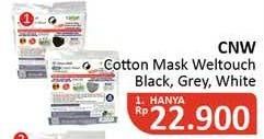 Promo Harga CNW Masker Cotton Mask Black, Cotton Mask Grey, Cotton Mask White  - Alfamidi