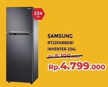 Promo Harga Samsung RT22FARBDB1/SE Kulkas 2 Pintu dengan Digital Inverter 234L   - Yogya