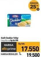 Promo Harga Kraft Cheese Cheddar 160 gr - Carrefour