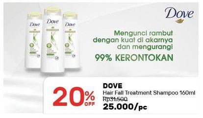 Promo Harga DOVE Shampoo Total Hair Fall Treatment 160 ml - Guardian