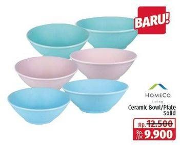 Promo Harga HOMECO Ceramic Bowl/Plate  - Lotte Grosir