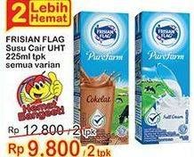 Promo Harga FRISIAN FLAG Susu UHT Purefarm All Variants 225 ml - Indomaret