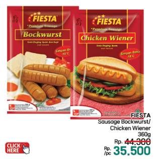 Promo Harga Fiesta Sausage Bockwurst, Chicken Wiener 300 gr - LotteMart