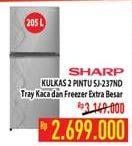 Promo Harga SHARP SJ-237ND | Refrigerator 205ltr  - Hypermart