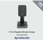Promo Harga IT. 3in1 Magnetic Wireless Charger  - iBox