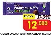 Promo Harga CADBURY Dairy Milk Hazelnut 62 gr - Superindo