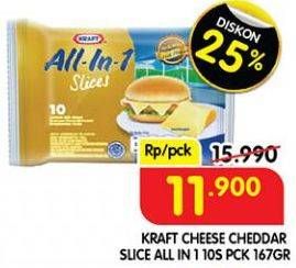 Promo Harga Kraft All In 1 Slices 167 gr - Superindo