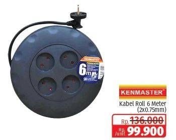 Promo Harga KENMASTER Kabel Roll 6 M 2x0.75mm  - Lotte Grosir