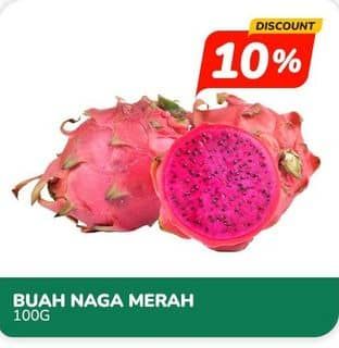 Promo Harga Buah Naga Merah per 100 gr - Indomaret