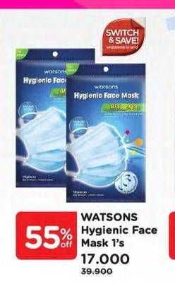 Promo Harga WATSONS Hygienic Face Mask 10 pcs - Watsons