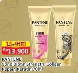 Promo Harga PANTENE Cond Biotin Strength, Collagen Repair, Keratin 70ml  - Alfamart