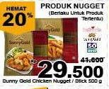 Promo Harga SUNNY GOLD Chicken Nugget/ Stick 500 gr - Giant