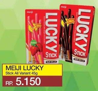 Promo Harga MEIJI Biskuit Lucky Stick All Variants 45 gr - Yogya