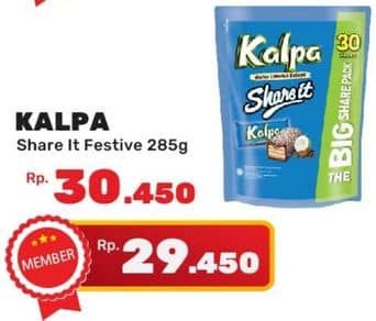 Promo Harga Kalpa Wafer Cokelat Kelapa Share It per 30 pcs 9 gr - Yogya