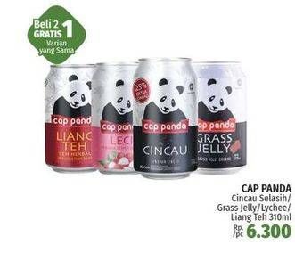 Promo Harga CAP PANDA Minuman Kesehatan Cincau Selasih, Cincau, Leci, Liang Teh 310 ml - LotteMart