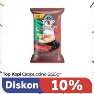 Promo Harga Top Coffee Cappuccino per 6 sachet 25 gr - Carrefour