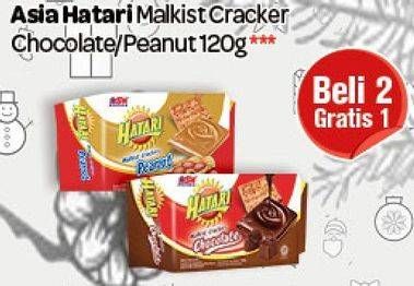 Promo Harga ASIA HATARI Malkist Crackers Chocolate, Peanut 120 gr - Carrefour