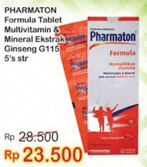 Promo Harga PHARMATON FORMULA Multivitamin Tablet 5 pcs - Indomaret