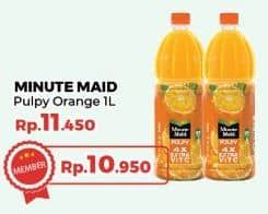 Promo Harga Minute Maid Juice Pulpy Orange 1000 ml - Yogya