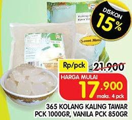 Promo Harga 365 Kolang-Kaling Tawar, Vanila 850 gr - Superindo