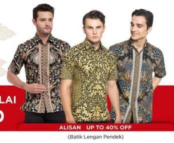 Promo Harga ALISAN Pakaian Batik Pria  - Carrefour