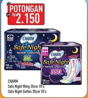 Promo Harga Charm Safe Night Gathers 35cm, Wing 35cm 18 pcs - Hypermart