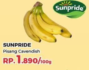 Promo Harga Sunpride Pisang Cavendish per 100 gr - Yogya