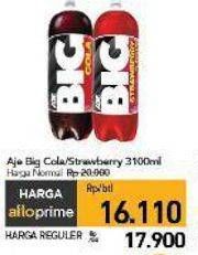 Promo Harga Aje Big Cola Minuman Soda Cola, Strawberry 3100 ml - Carrefour