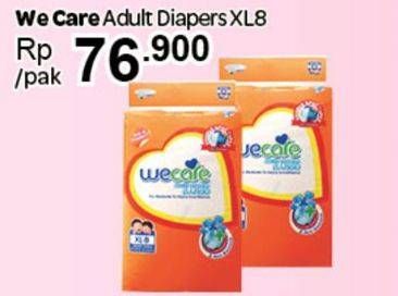 Promo Harga We Care Adult Diapers XL8  - Carrefour