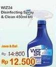 Promo Harga WIZ 24 Disinfecting Spray and Clean All Surface 450 ml - Indomaret