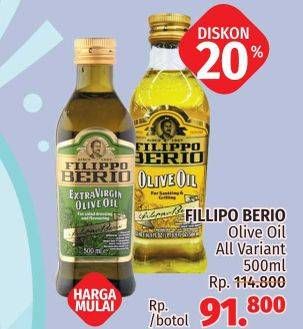 Promo Harga FILIPPO BERIO Olive Oil All Variants 500 ml - LotteMart