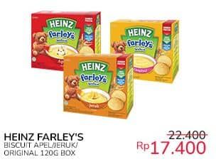 Farley's Biskuit Bayi 120 gr Diskon 22%, Harga Promo Rp17.400, Harga Normal Rp22.400, Indomaret Fresh