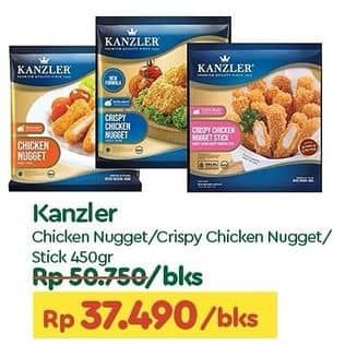 Promo Harga Kanzler Chicken Nugget Original, Crispy, Stick Crispy 450 gr - TIP TOP