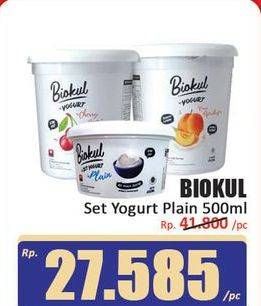 Promo Harga Biokul Set Yogurt Plain 500 ml - Hari Hari