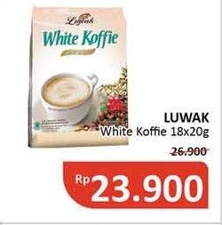 Promo Harga Luwak White Koffie per 18 sachet 20 gr - Alfamidi