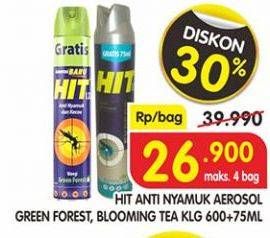 Promo Harga HIT Aerosol Green Forest, Blooming Tea 675 ml - Superindo