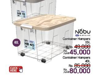 Promo Harga Nobu Container Hampers 40 ltr - LotteMart
