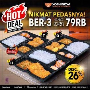 Promo Harga Yoshinoya Promo Hot Deal Ber-3  - Yoshinoya