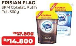 Promo Harga FRISIAN FLAG Susu Kental Manis Cokelat, Putih 560 gr - Alfamart