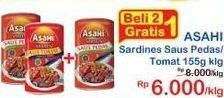 Promo Harga ASAHI Sardines Saus Pedas, Saus Tomat 155 gr - Indomaret