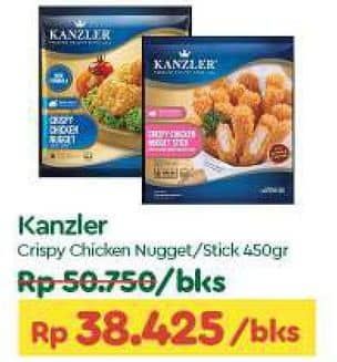 Promo Harga Kanzler Chicken Nugget Crispy, Stick Crispy 450 gr - TIP TOP