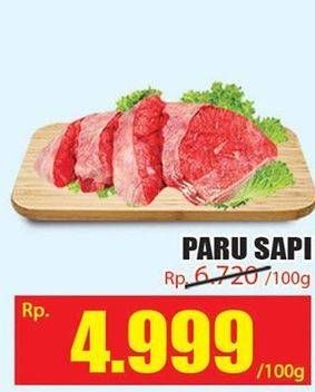 Promo Harga Paru Sapi per 100 gr - Hari Hari