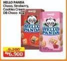 Promo Harga Meiji Hello Panda Biscuit Chocolate, Strawberry, Cookies And Cream, Double Chocolate 45 gr - Alfamart