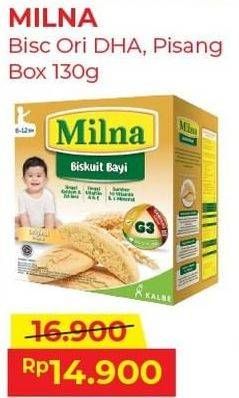 Promo Harga MILNA Biskuit Bayi 6+ Original, Pisang 130 gr - Alfamart