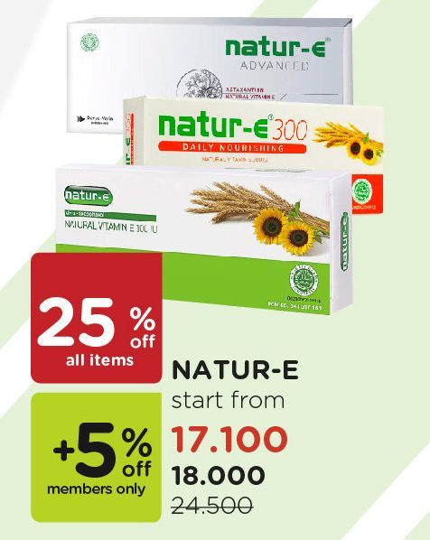 Promo Harga Natur E Vitamin Suplemen Terbaru Minggu Ini Hemat Id