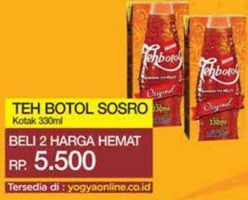 Promo Harga SOSRO Teh Botol Original 330 ml - Yogya